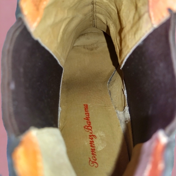 Tommy Bahama Calf Hair Ankle Booties Brown Size 10 - Picture 5 of 10